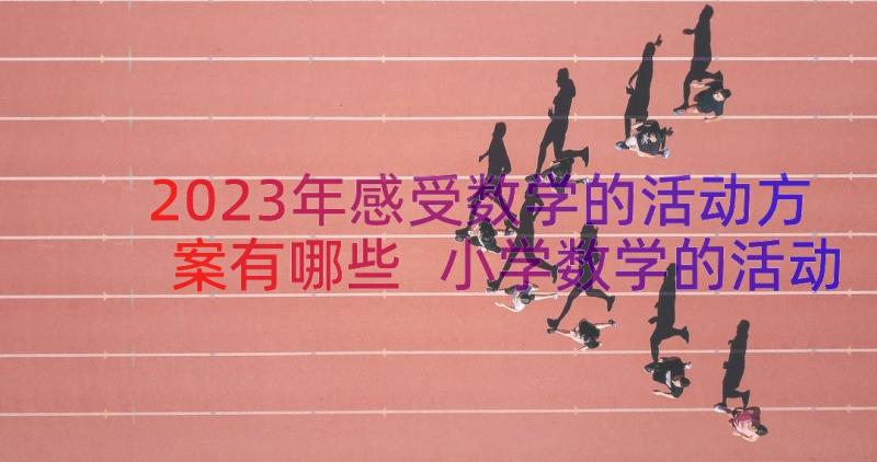 2023年感受数学的活动方案有哪些 小学数学的活动方案(实用8篇)