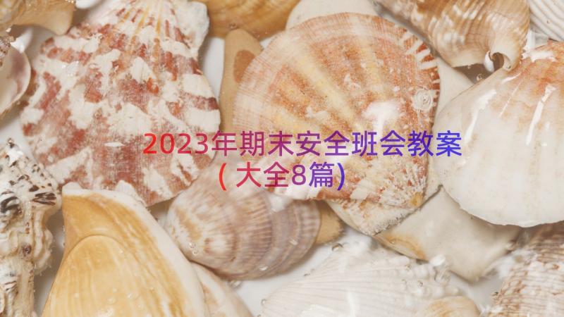 2023年期末安全班会教案(大全8篇)