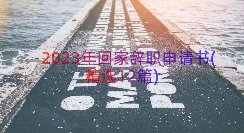 2023年回家辞职申请书(精选12篇)