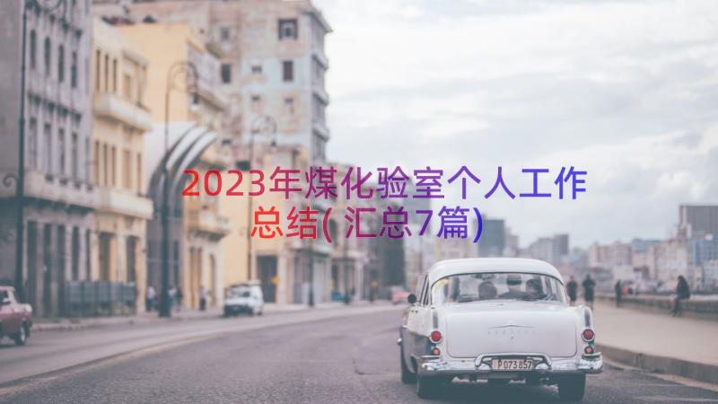 2023年煤化验室个人工作总结(汇总7篇)