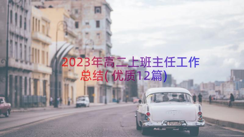 2023年高二上班主任工作总结(优质12篇)