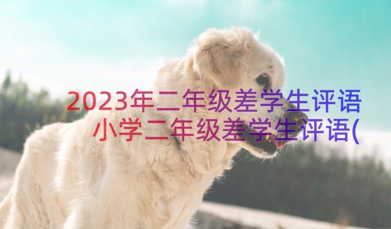 2023年二年级差学生评语 小学二年级差学生评语(优质19篇)