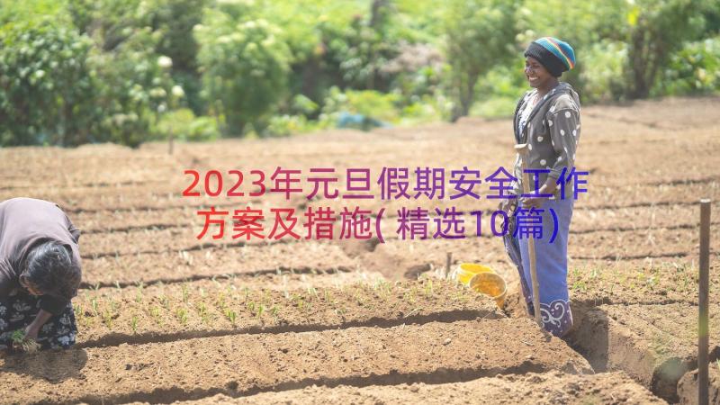 2023年元旦假期安全工作方案及措施(精选10篇)