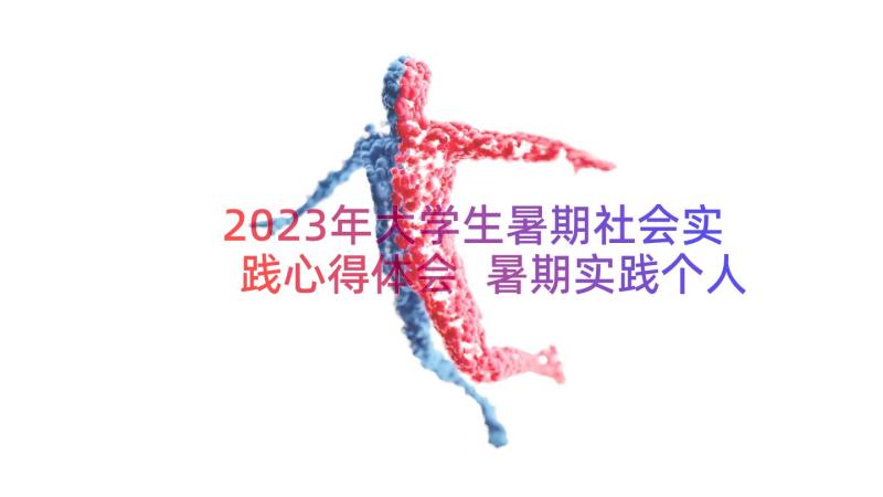 2023年大学生暑期社会实践心得体会 暑期实践个人心得体会(模板11篇)