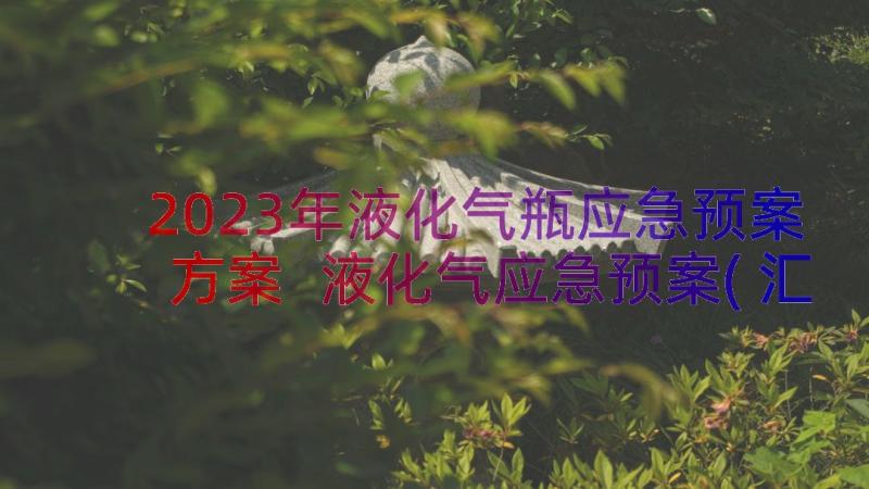 2023年液化气瓶应急预案方案 液化气应急预案(汇总8篇)