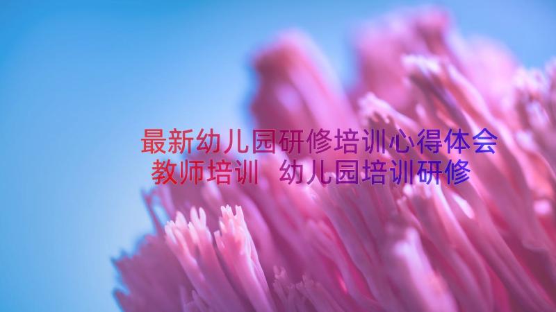 最新幼儿园研修培训心得体会教师培训 幼儿园培训研修心得体会(大全8篇)