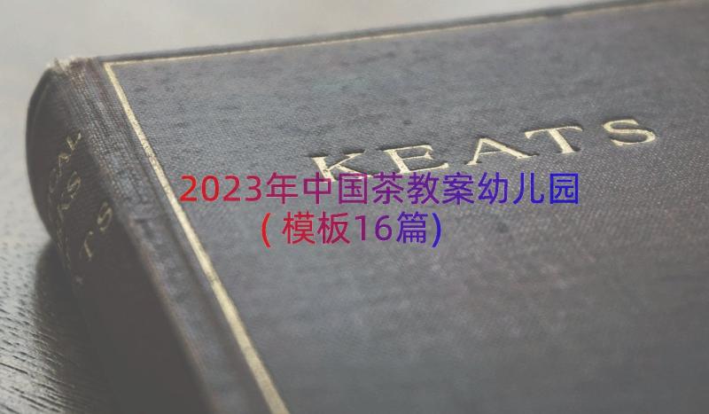 2023年中国茶教案幼儿园(模板16篇)