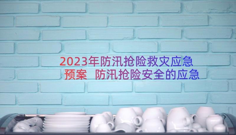 2023年防汛抢险救灾应急预案 防汛抢险安全的应急预案(大全8篇)