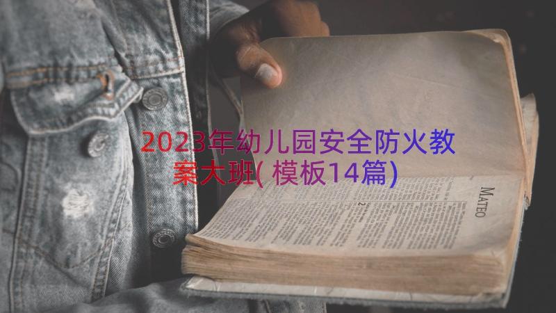 2023年幼儿园安全防火教案大班(模板14篇)