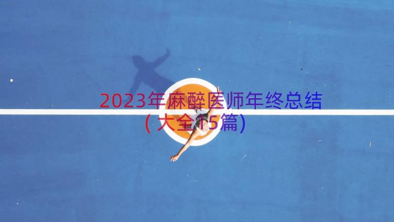 2023年麻醉医师年终总结(大全15篇)