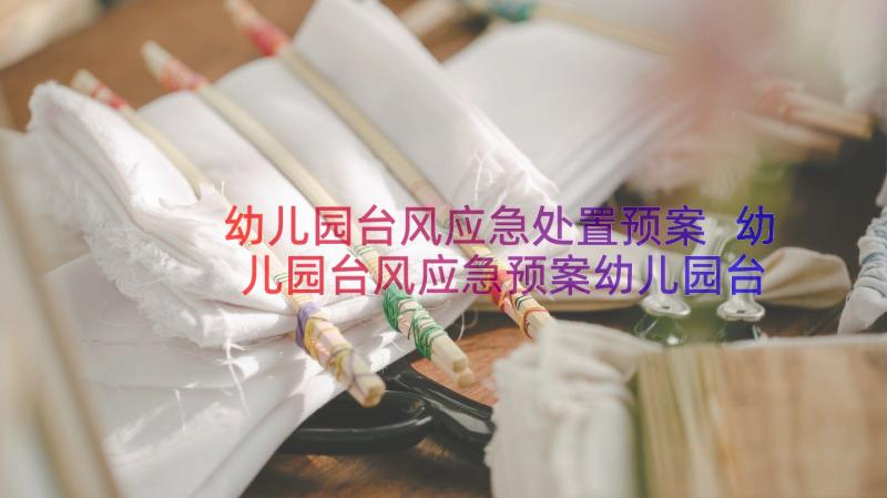 幼儿园台风应急处置预案 幼儿园台风应急预案幼儿园台风应急预案(模板18篇)