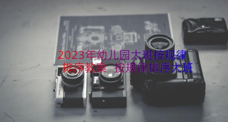 2023年幼儿园大班按规律排序教案 按规律排序大班教案(模板8篇)