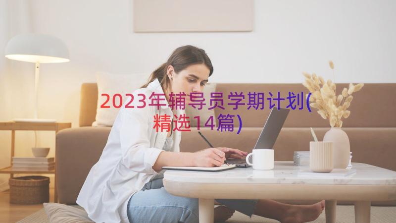 2023年辅导员学期计划(精选14篇)