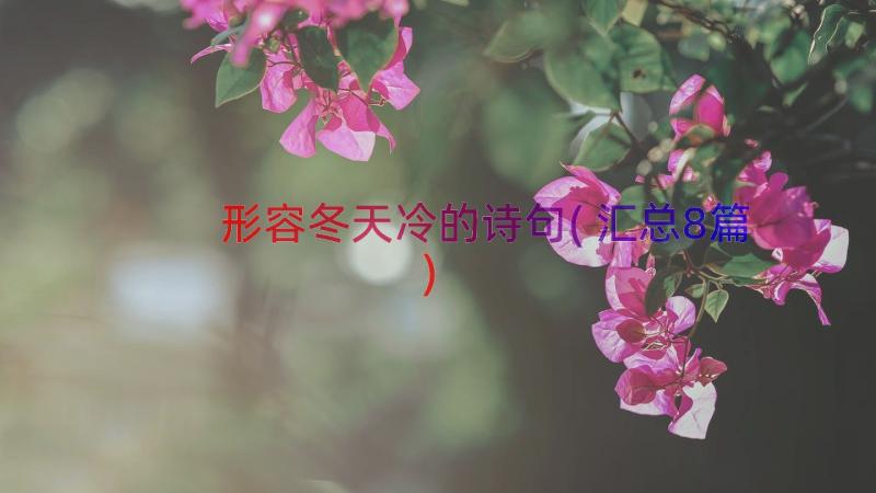 形容冬天冷的诗句(汇总8篇)