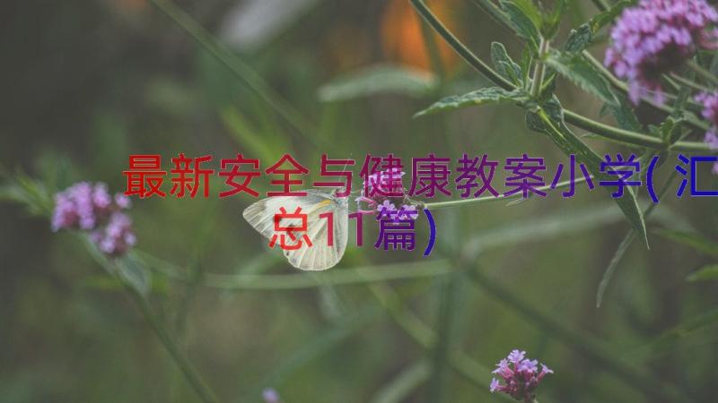 最新安全与健康教案小学(汇总11篇)