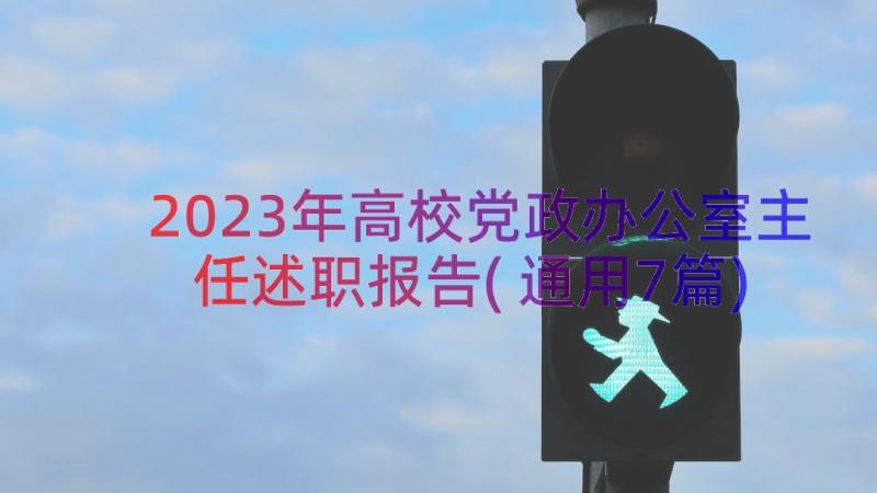 2023年高校党政办公室主任述职报告(通用7篇)