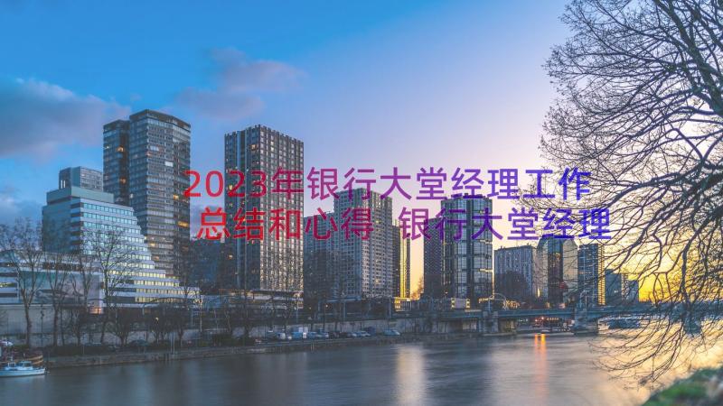 2023年银行大堂经理工作总结和心得 银行大堂经理个人年度工作总结(实用15篇)