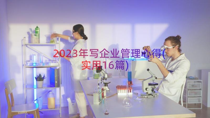 2023年写企业管理心得(实用16篇)