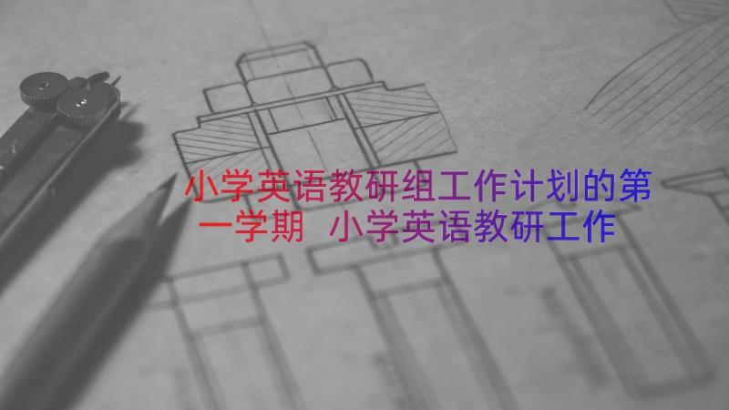 小学英语教研组工作计划的第一学期 小学英语教研工作计划(实用15篇)