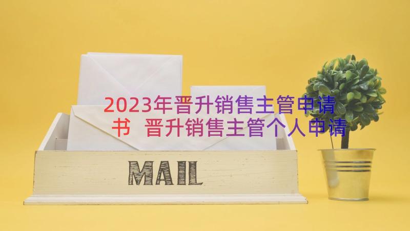 2023年晋升销售主管申请书 晋升销售主管个人申请书(模板8篇)