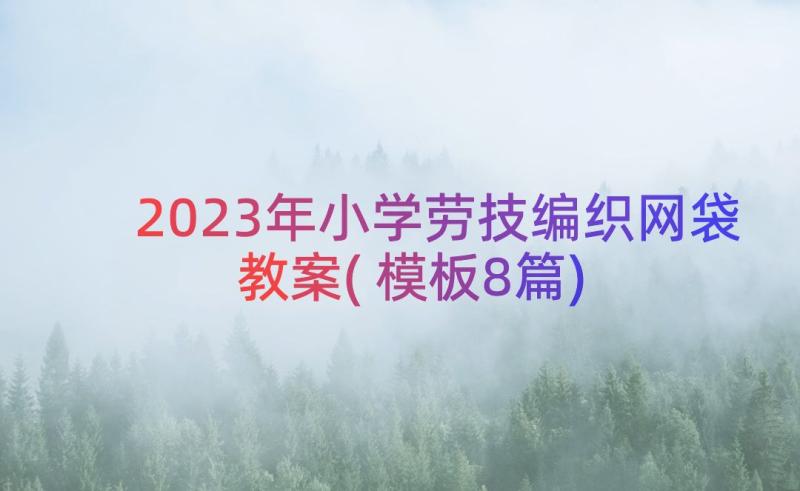 2023年小学劳技编织网袋教案(模板8篇)