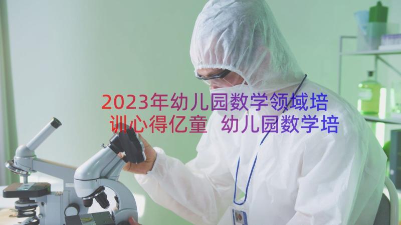 2023年幼儿园数学领域培训心得亿童 幼儿园数学培训心得体会(汇总8篇)