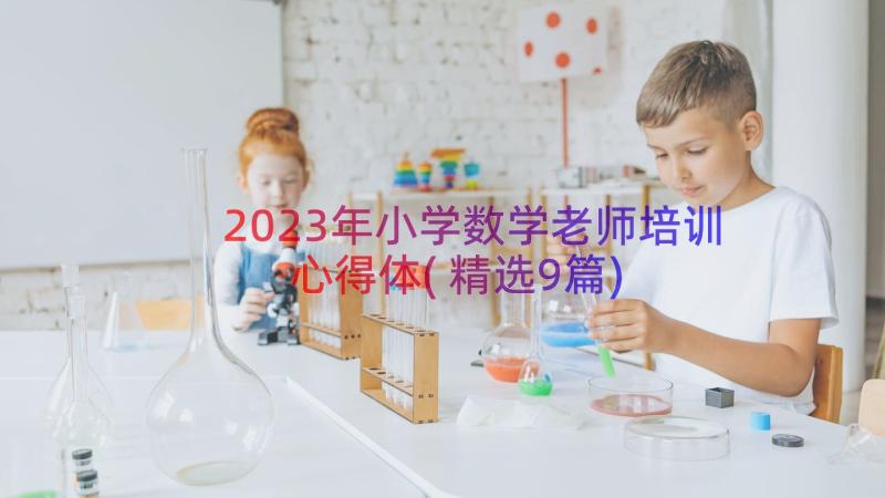 2023年小学数学老师培训心得体(精选9篇)