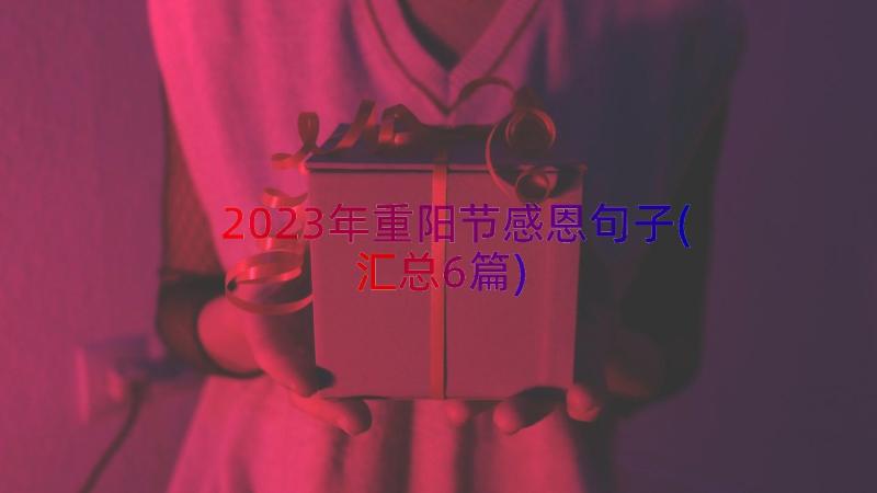 2023年重阳节感恩句子(汇总6篇)