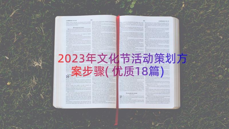 2023年文化节活动策划方案步骤(优质18篇)