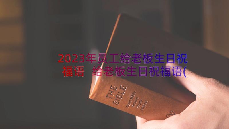 2023年员工给老板生日祝福语 给老板生日祝福语(大全19篇)