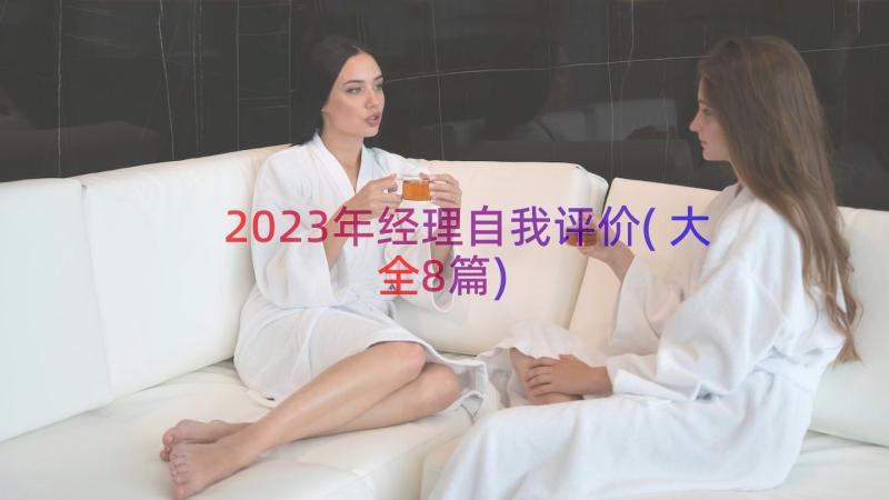 2023年经理自我评价(大全8篇)