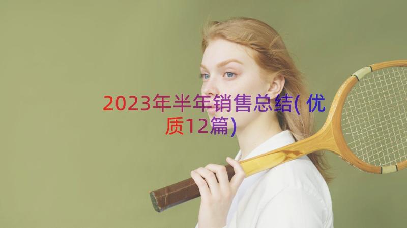 2023年半年销售总结(优质12篇)