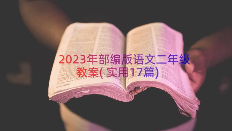 2023年部编版语文二年级教案(实用17篇)