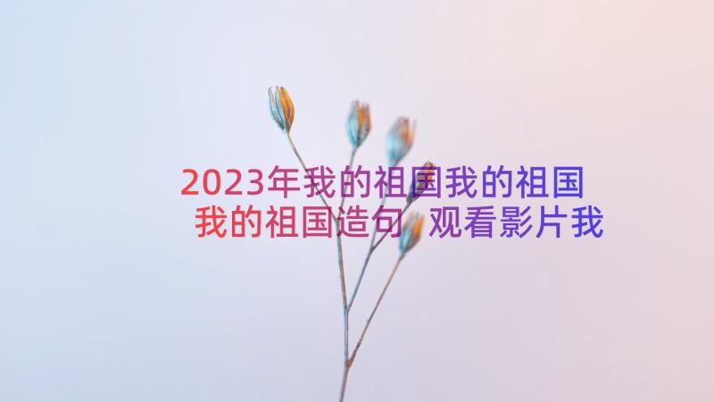 2023年我的祖国我的祖国我的祖国造句 观看影片我的祖国心得体会(通用8篇)