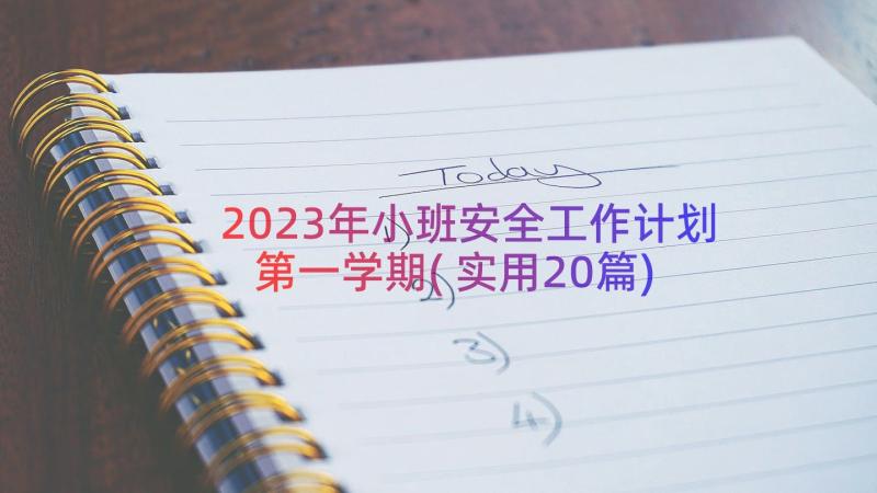 2023年小班安全工作计划第一学期(实用20篇)