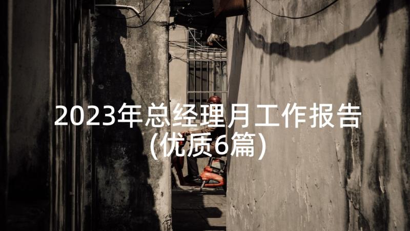 2023年总经理月工作报告(优质6篇)