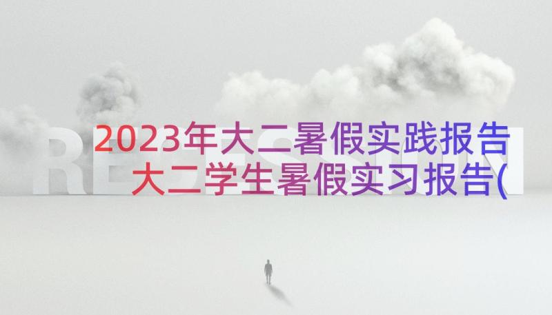 2023年大二暑假实践报告 大二学生暑假实习报告(实用5篇)