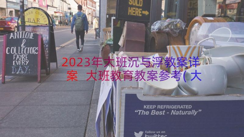 2023年大班沉与浮教案详案 大班教育教案参考(大全8篇)