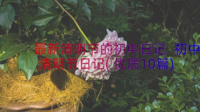 最新清明节的初中日记 初中清明节日记(优质10篇)