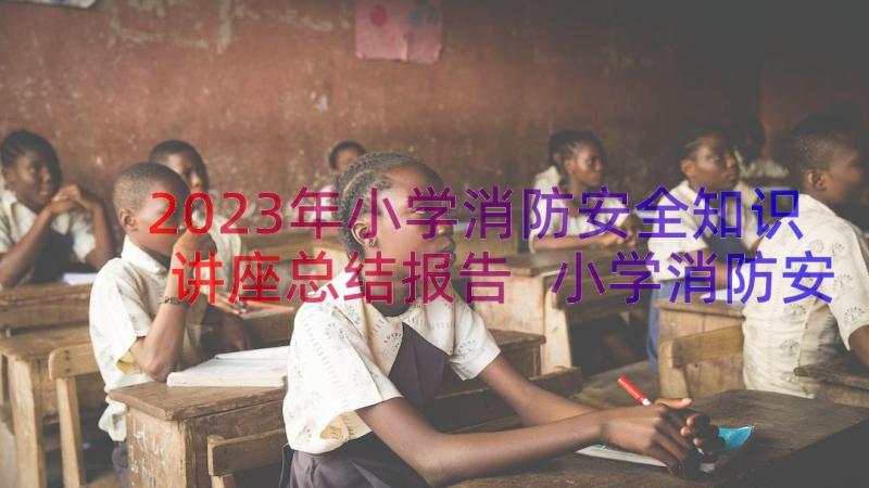 2023年小学消防安全知识讲座总结报告 小学消防安全知识讲座(大全8篇)