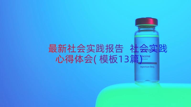 最新社会实践报告 社会实践心得体会(模板13篇)