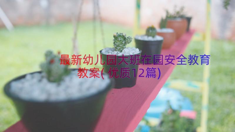 最新幼儿园大班在园安全教育教案(优质12篇)