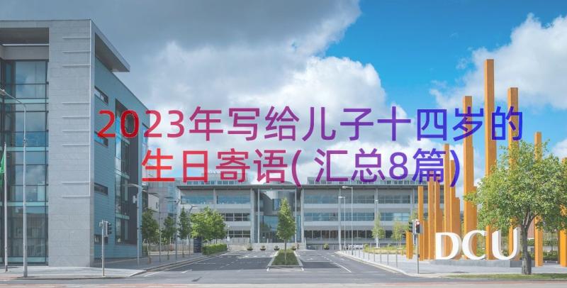 2023年写给儿子十四岁的生日寄语(汇总8篇)