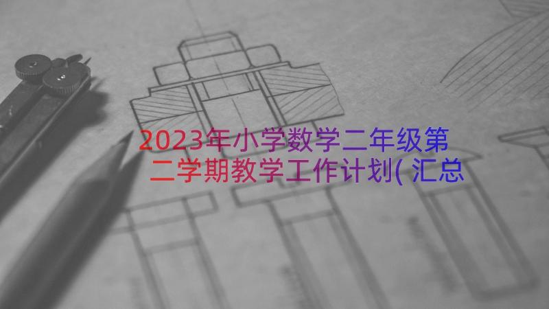 2023年小学数学二年级第二学期教学工作计划(汇总18篇)