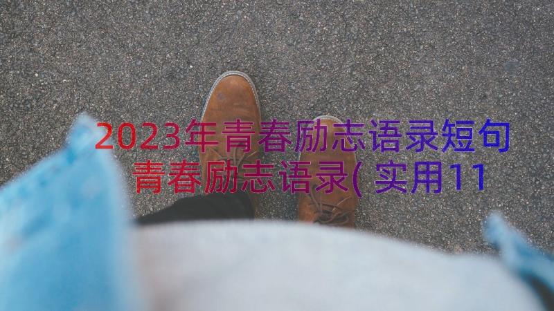 2023年青春励志语录短句 青春励志语录(实用11篇)