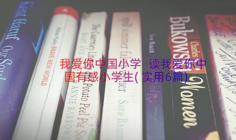 我爱你中国小学 读我爱你中国有感小学生(实用6篇)