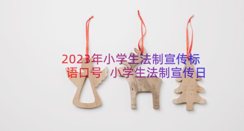 2023年小学生法制宣传标语口号 小学生法制宣传日口号(大全18篇)