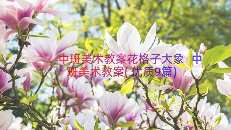 中班美术教案花格子大象 中班美术教案(优质9篇)