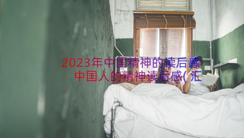 2023年中国精神的读后感 中国人的精神读后感(汇总9篇)