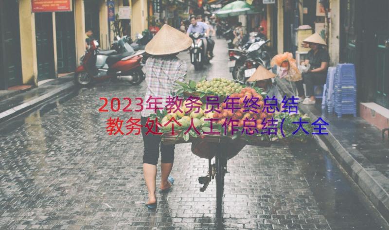 2023年教务员年终总结 教务处个人工作总结(大全12篇)